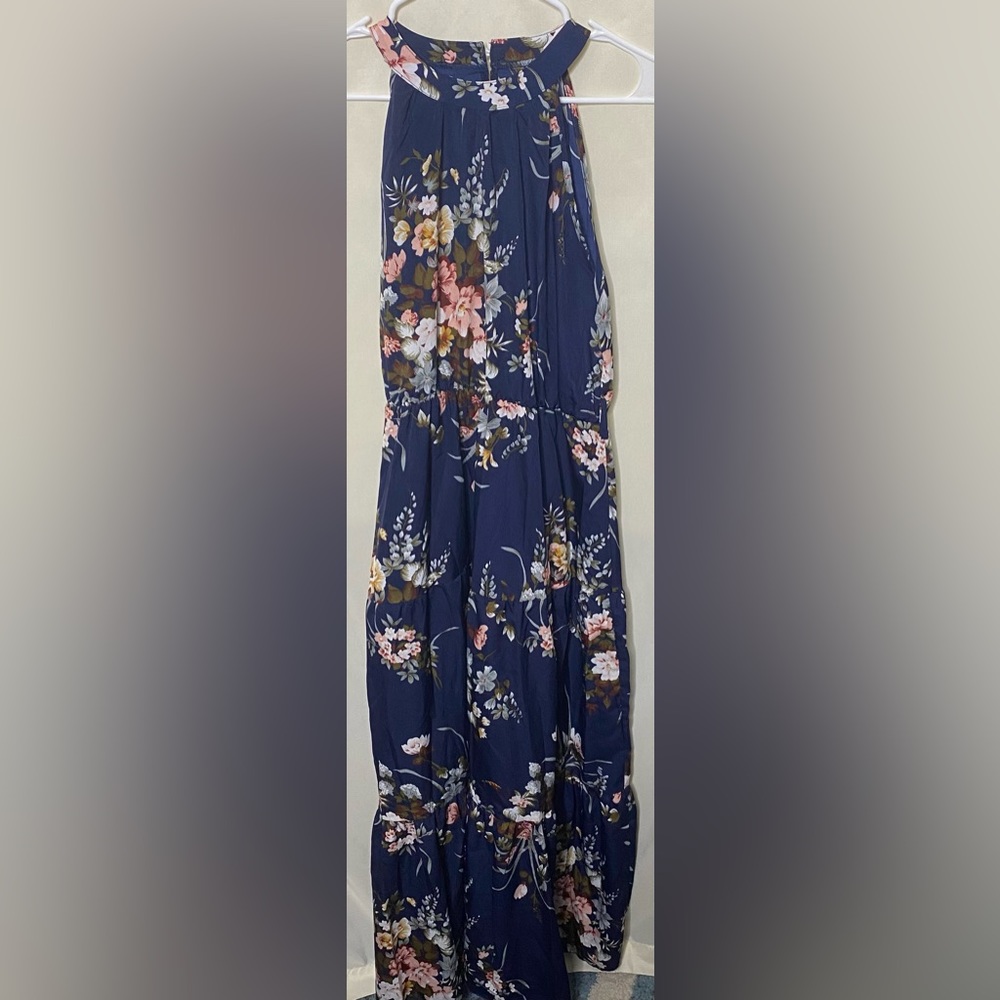 Navy/ Floral SHEIN Maxi Dress